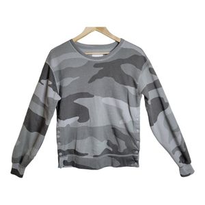 Abercrombie & Fitch Soft A&F Collection Camo Side Snap Sweatshirt Size XS